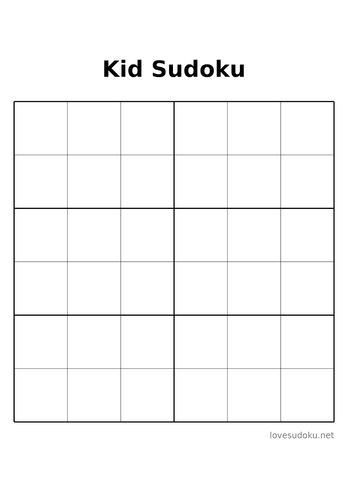 print blank sudoku grid